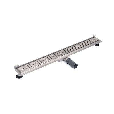 BRAUER Douchegoot - muurflens - 90x7x6.7cm - ondiep - zijuitloop - RVS