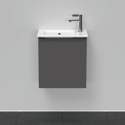 Duravit D-Neo wastafelonderkast 41x44x27.4cm Linksdraaiend 1 deur Grafiet Mat