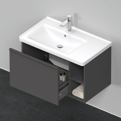 Duravit D-Neo wastafelonderkast 78.4x44x45.2cm 1 lade met softclose Grafiet Mat