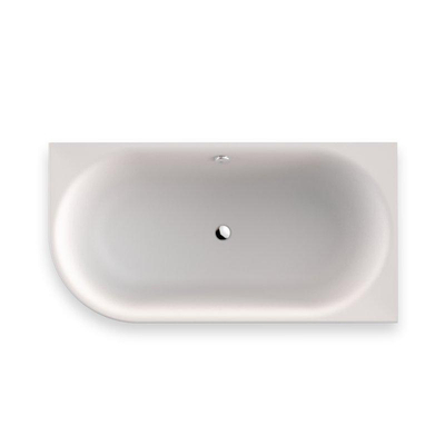 Plieger Kansas Hoekbad - 155x80x60cm - hoek rechts - met waterinlaat - met af- en overloopgarnituur - met poten - acryl - wit