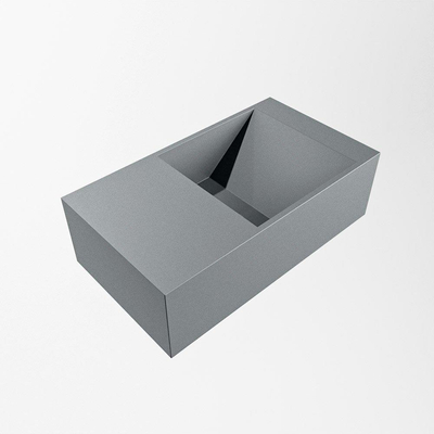 Mondiaz TYNE Fontein - 40x23x12cm - wasbak Links - zonder kraangaten - solid surface - Plata