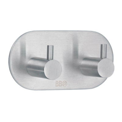 Smedbo Beslagsboden Handdoekhouder - 9.4x4.8x3cm - zelfklevend - RVS Geborsteld Edelstaal