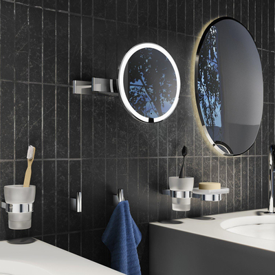 Smedbo Outline Cosmeticaspiegel - 20x20cm - ophangen - Massief messing Chroom