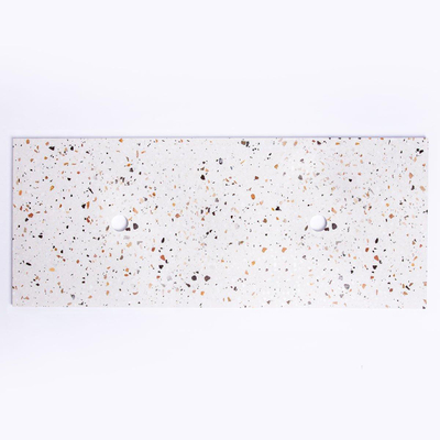 Adema Tops Topblad - 120.5x1.8x46cm - 2 afvoeren - zonder kraangaten - Terrazzo