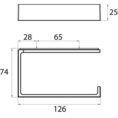 Emco Liaison toiletrolhouder/reserverolhouder zonder klep chroom