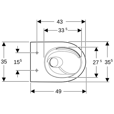 GeberitiCongeberit icon compact wwc diepspl. turboflushWit