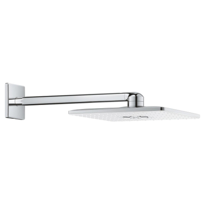 GROHE Rainshower SmartActive 310 Cube Hoofddouche - 31cm - 2 straalsoorten - wandarm 43cm - moon white/chroom