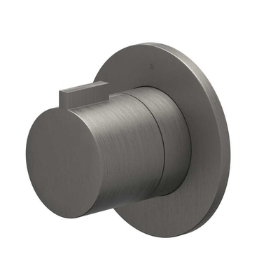 IVY Pact Afbouwdeel - voor inbouw douchekraan - stopkraan - symmetry - rond rozet - Geborsteld metal black PVD