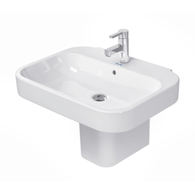 Duravit HappyD 2 wastafel m. overloop m. 1 kraangat 65x50cm wit