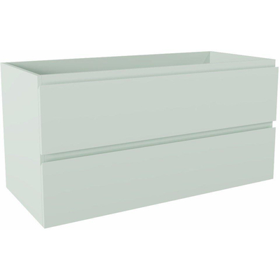 Mondiaz HAY badmeubel onderkast 100cm 2 lades kleur Greey, Links uitsparing in lade.