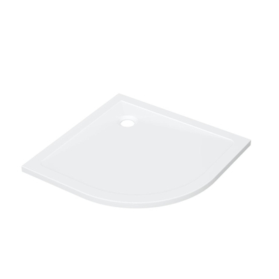 FugaFlow Efficiente Anta Douchebak - 100x100x4cm - kwartrond - acryl - glans wit