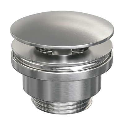 Brauer Brushed Edition Wastafelplug - always open - PVD - geborsteld RVS