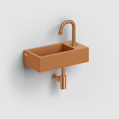 Clou Flush 3 fontein 36x18cm met kraangat rechts mat it. zand keram