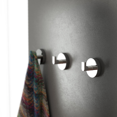 Clou Flat handdoekhaak 4.8x4.8x3.6cm 2 stuks Chroom