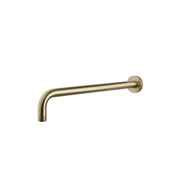 Wiesbaden luxe douche-arm rond muurbevestiging 35cm geborsteld messing (goud)