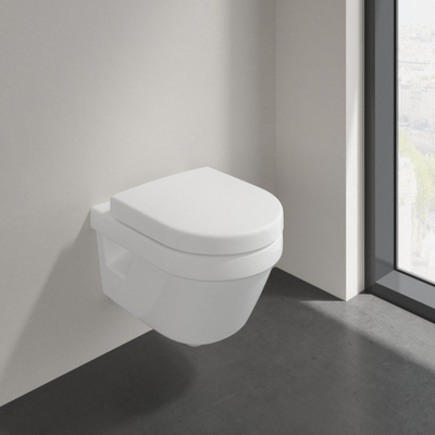 Villeroy en Boch Omnia Architectura Compact closetzitting met deksel met softclose en quick release wit