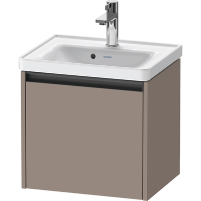 Duravit Ketho 2 wastafelonderbouwkast met 1 lade 48.4x37.5x44cm met greep antraciet basalt mat