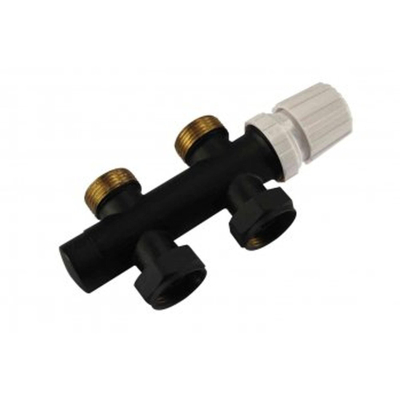 Riko thermostatisch 3/4 onderblok recht mat zwart