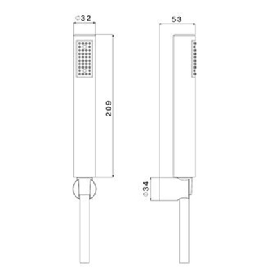 Plieger Napoli badset met handdouche staafmodel 1 stand inclusief wandhouder en doucheslang 150cm chroom