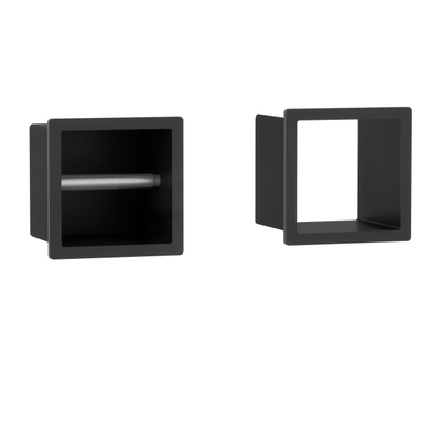 FugaFlow Eccelente Acces Inbouw Reserve- en toiletrolhouder - Mat Zwart -