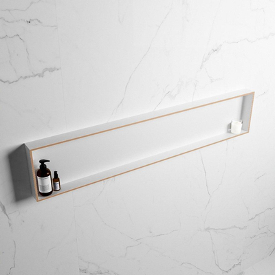 MONDIAZ EASY Nis - 149.5x29.5cm - geschikt voor in- of opbouw - 1 vak - kleur Rosee | Talc