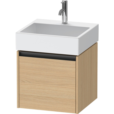 Duravit Ketho 2 wastafelonderbouwkast met 1 lade 48.4x46x44cm met greep antraciet natuur eiken mat