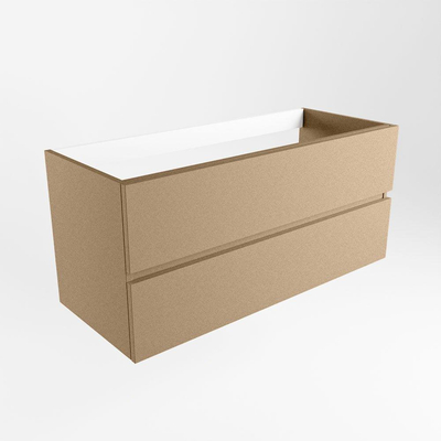 Mondiaz VICA wastafelonderkast - 110x45x50cm - 2 lades - uitsparing links - softclose - Oro
