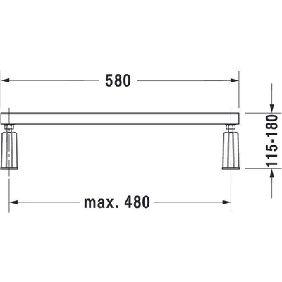 Duravit D-Code Douchebakdrager/-poten/-frame