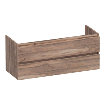 BRAUER Solution Wastafelonderkast - 120x46x50cm - 2 softclose greeploze lades - 2 sifonuitsparing - MFC - Almond