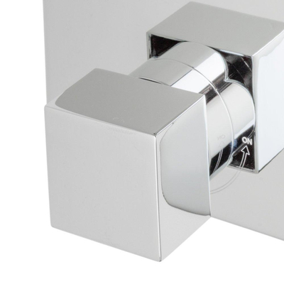 Wiesbaden Rombo afbouwdeel inbouwthermostaat 3 weg chroom