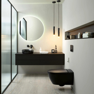 Villeroy & Boch Viclean I100 Douche WC - spoelrandloos - directflush - CeramicPlus - Pure black (mat zwart)