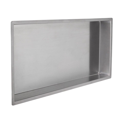 Saniclass Hide luxe inbouwnis - 30x60x10cm - met flens - RVS geborsteld