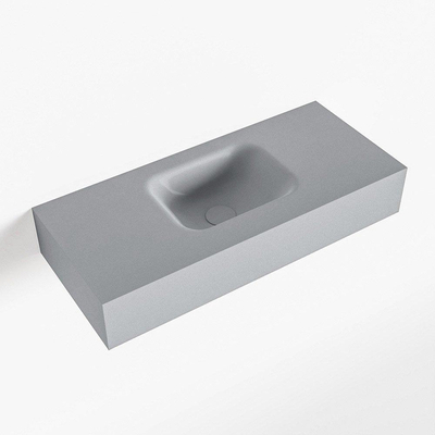 Mondiaz LEX Fontein - 70x30x12cm - wasbak midden - zonder kraangaten - solid surface - Plata