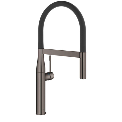 GROHE Essence Keukenkraan - hoog - 2 straalsoorten - met profesionele handdouche - hard graphite glans