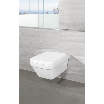 Villeroy en Boch Omnia Architectura closetzitting met deksel hoekig met softclose en quick release wit