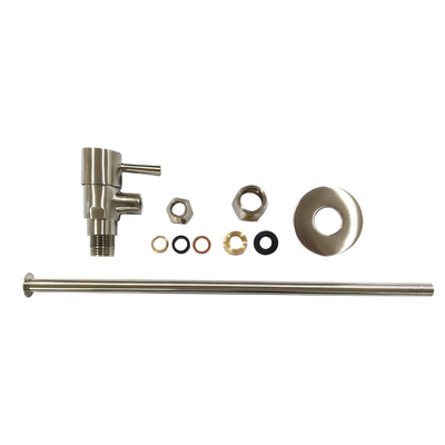 Riko Fonteinkraan aansluitset in blister geborsteld staal