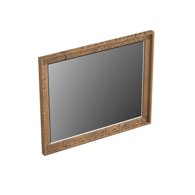 Forzalaqua Reno 2.0 spiegel 59.5x50cm Rechthoek zonder verlichting met frame Massief Eiken Castle Brown