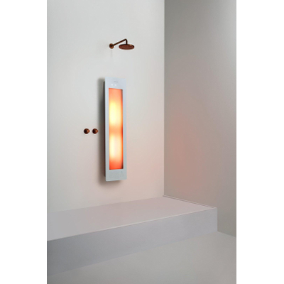 Sunshower Round Plus L infrarood + UV licht opbouw incl. Wandbeugel 185x33x12cm full body White