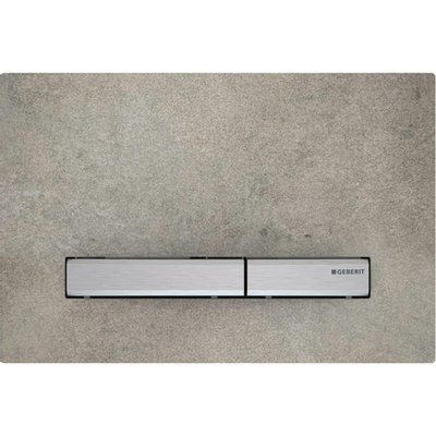 Geberit Sigma50 bedieningsplaat - 2-toets spoeling - vierkant - chroom/betonlook