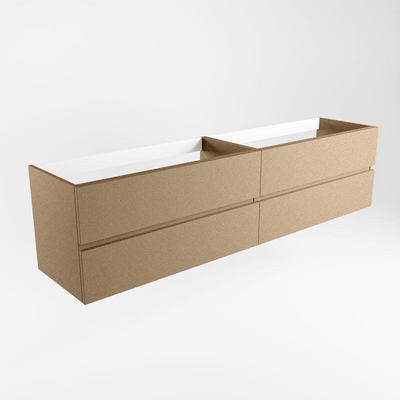 Mondiaz VICA wastafelonderkast - 200x45x50cm - 4 lades - uitsparing rechts - softclose - Oro