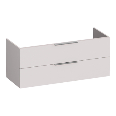 BRAUER Elevate wastafelonderkast 120 excl. opleggrepen 2 softclose lades en 2 sifon uitsparingen - mat zand