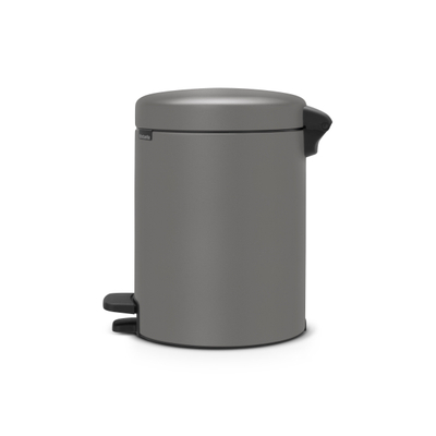 Brabantia NewIcon Pedaalemmer - 5 liter - kunststof binnenemmer - mineral concrete grey