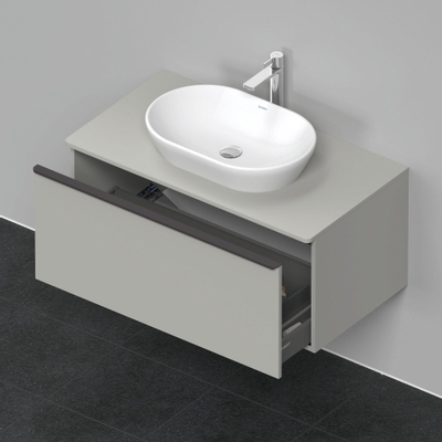 Duravit D-Neo wastafelonderkast 100x45.9x55cm 1 lade Betongrijs Mat