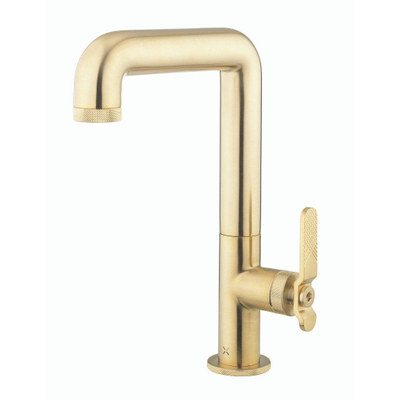 Crosswater Union Wastafelkraan - hoog - opbouw - koudwaterkraan - geborsteld messing