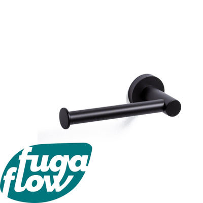 FugaFlow Efficiente Acces Toiletrolhouder - zonder klep - rond - mat zwart
