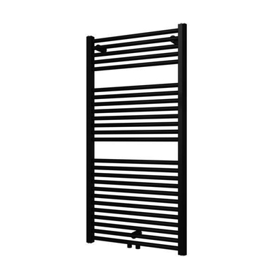 Plieger Palmyra designradiator horizontaal middenaansluiting 1175x600mm 681W zwart