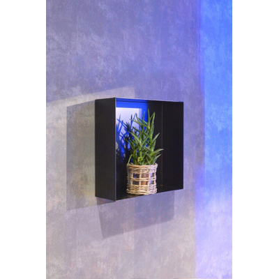 Looox Colour BoX inbouwnis - 30x30x10cm - RVS Zwart mat