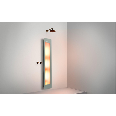 Sunshower Round Plus L infrarood + UV licht opbouw incl. wandbeugel 185x33x12cm full body inclusief 5 jaar garantie Organic grey