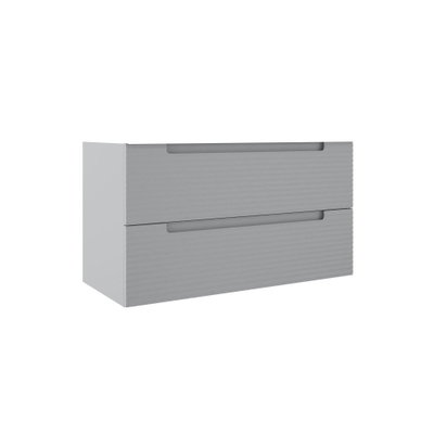 Adema Prime Balance Wastafelonderkast - 100x55x44.9cm - 2 lades - Geintegreerde greep - MDF - mat greige (grijs)