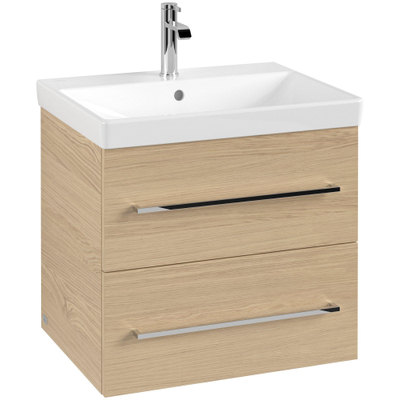 Villeroy & Boch Avento Wastafelonderkast - 2 uittrekladen - 576 x 514 x 484 mm - Nordic Oak
